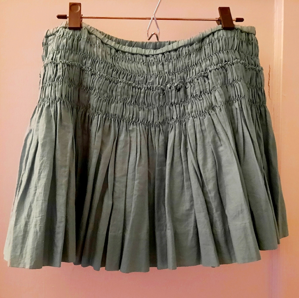 J Crew Pleated Stretch Drop Waist Skirt